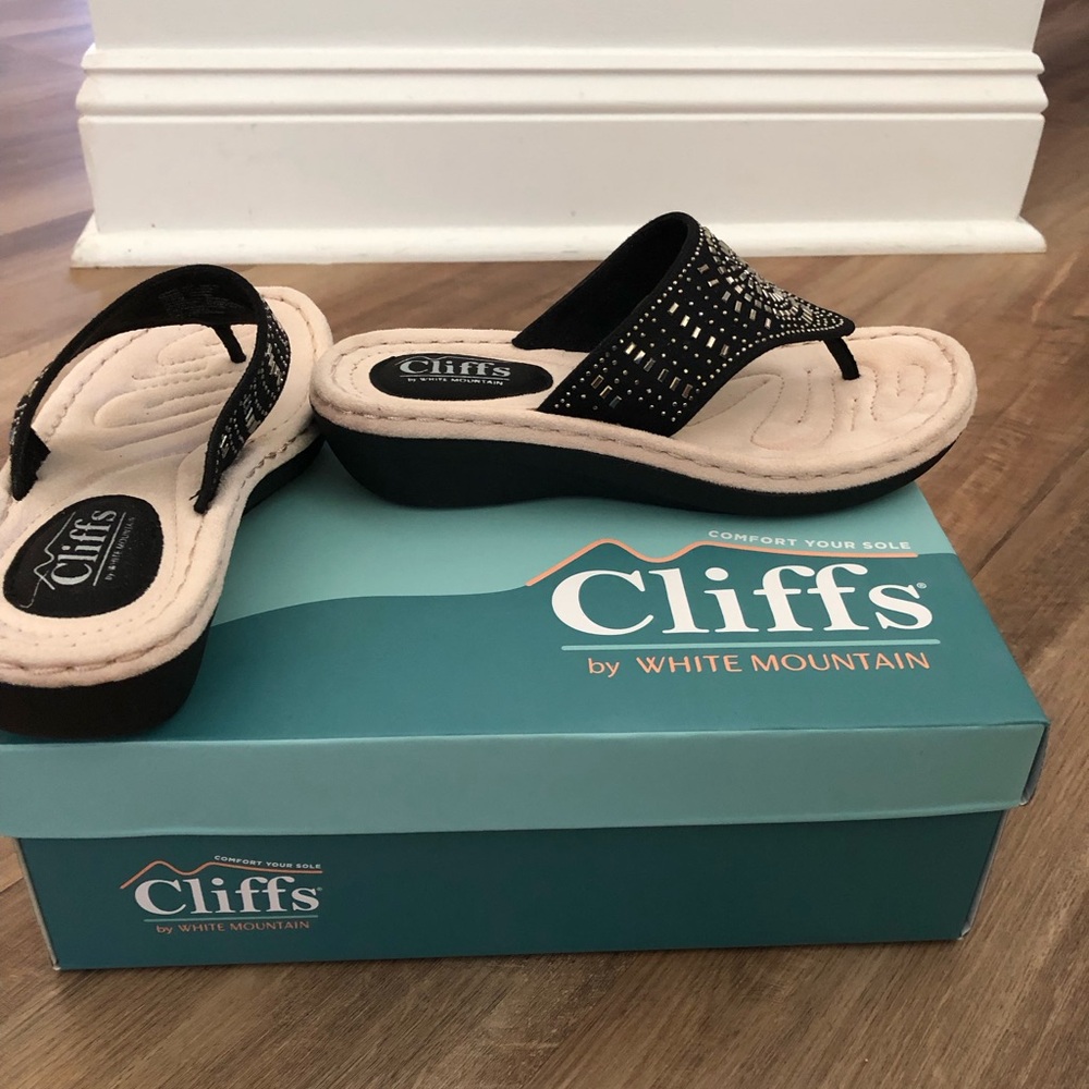 CIENNA THONG SANDAL BLACK SZ 6.5 - Picture 3 of 9